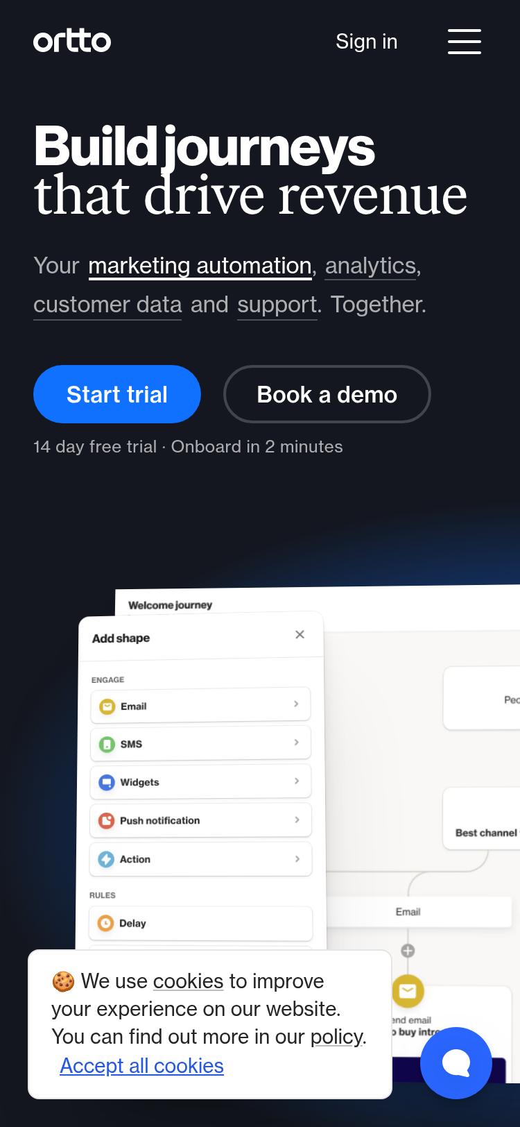 Screenshot of autopilotapp.com — mobile view