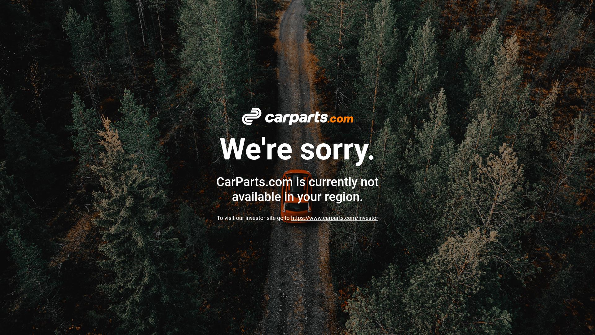 Screenshot of carparts.com — desktop view