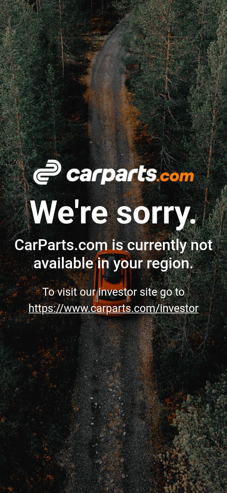 Screenshot of carparts.com — mobile view