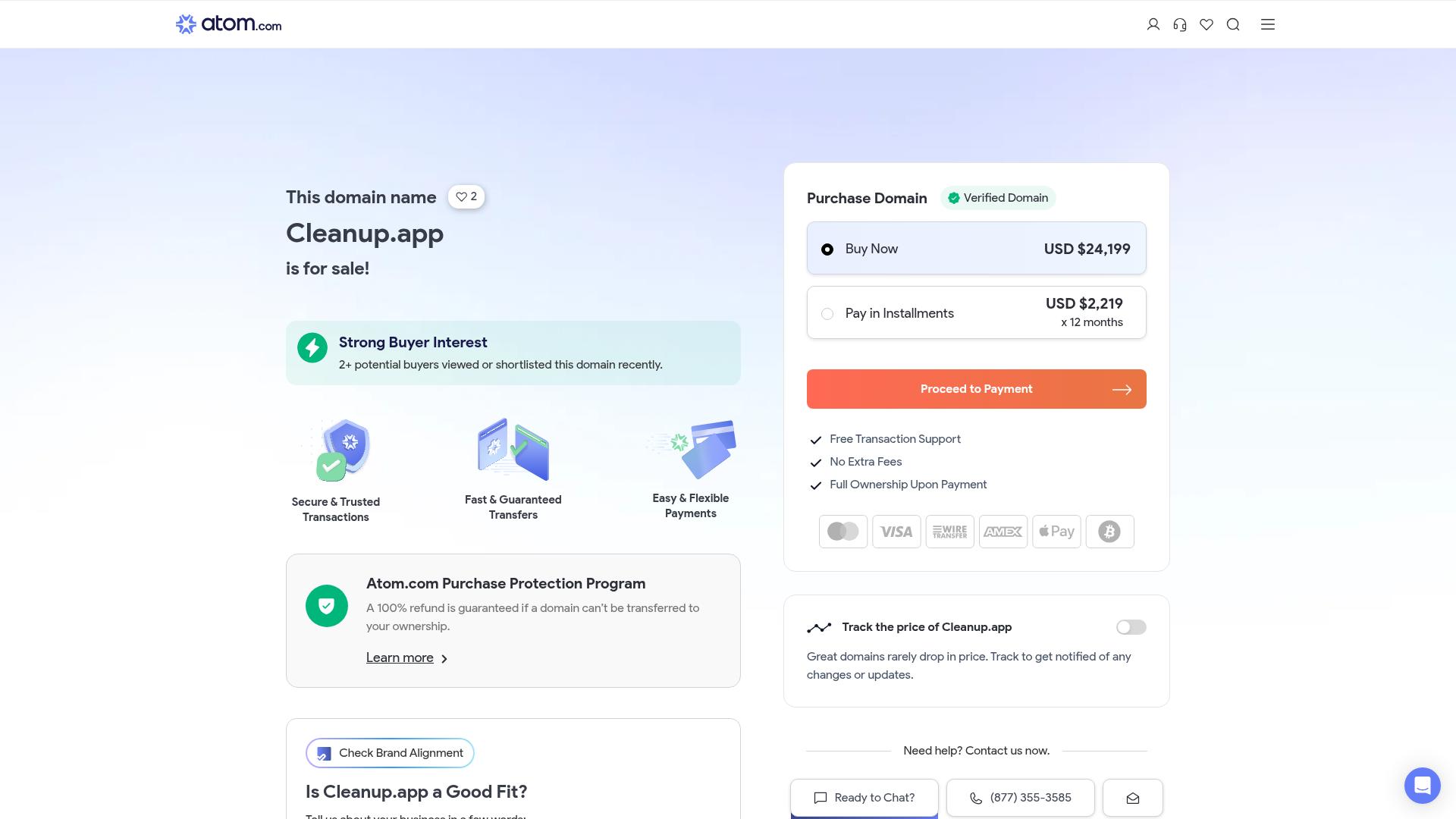 Screenshot of cleanup.app — desktop view