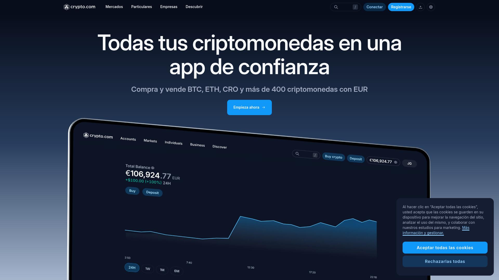 Screenshot of crypto.com — desktop view
