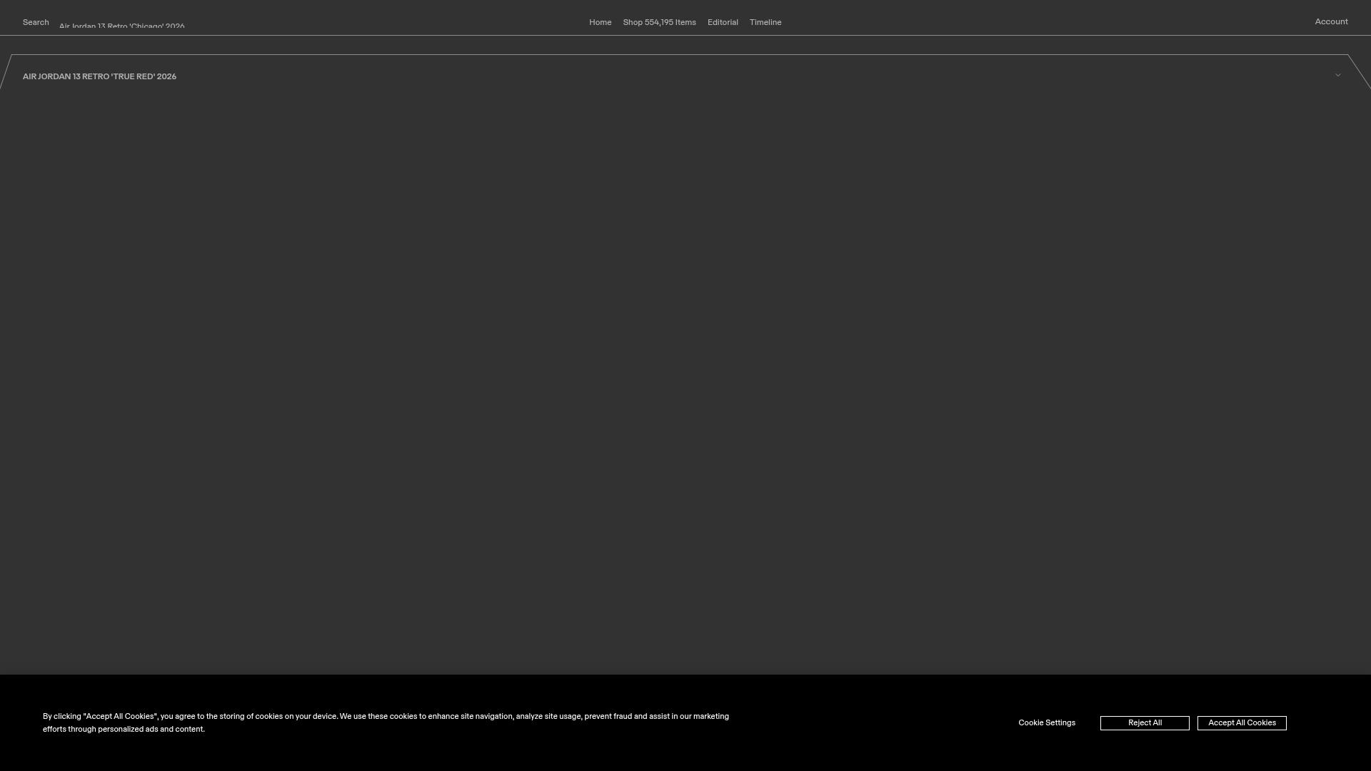 Screenshot of goat.com — desktop view